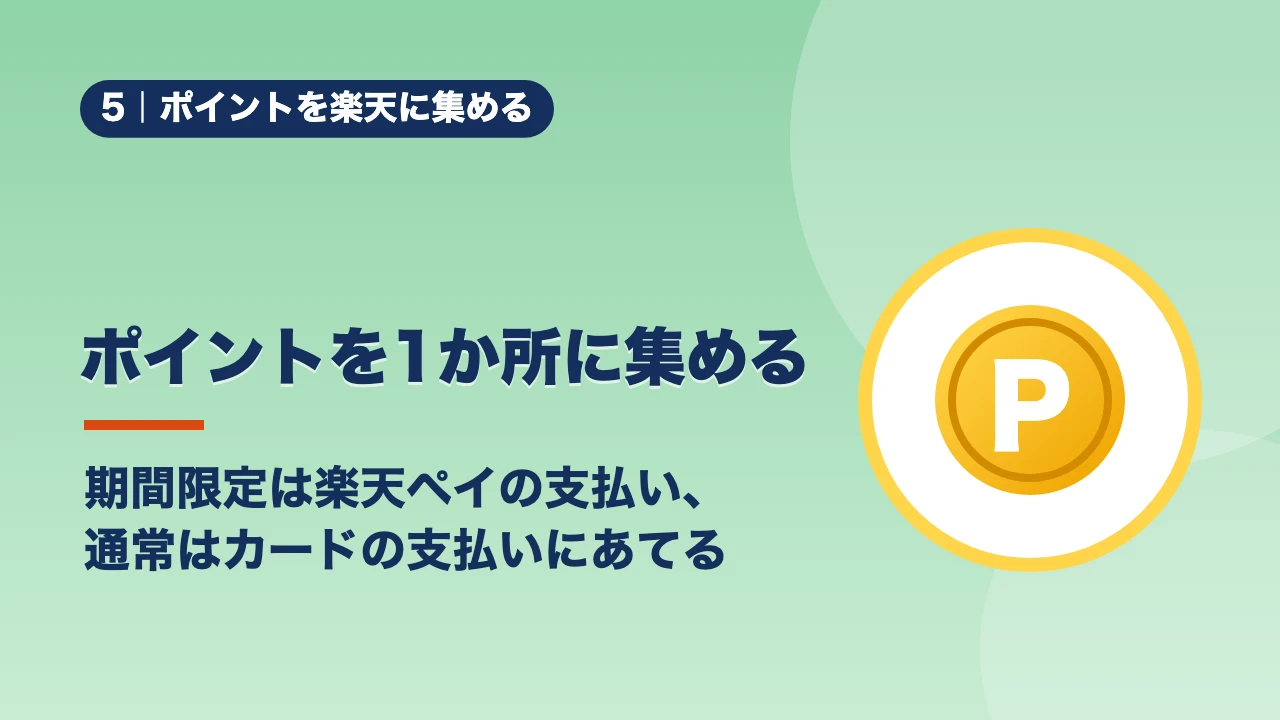 ポイントを楽天に集める、ポイントを1か所に集める
